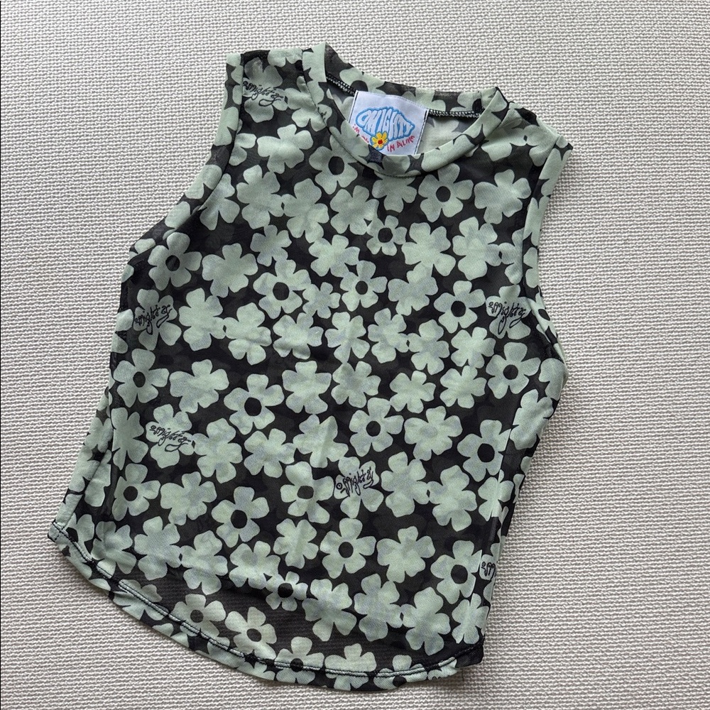 Omighty Sheer Floral Tank - Sz S